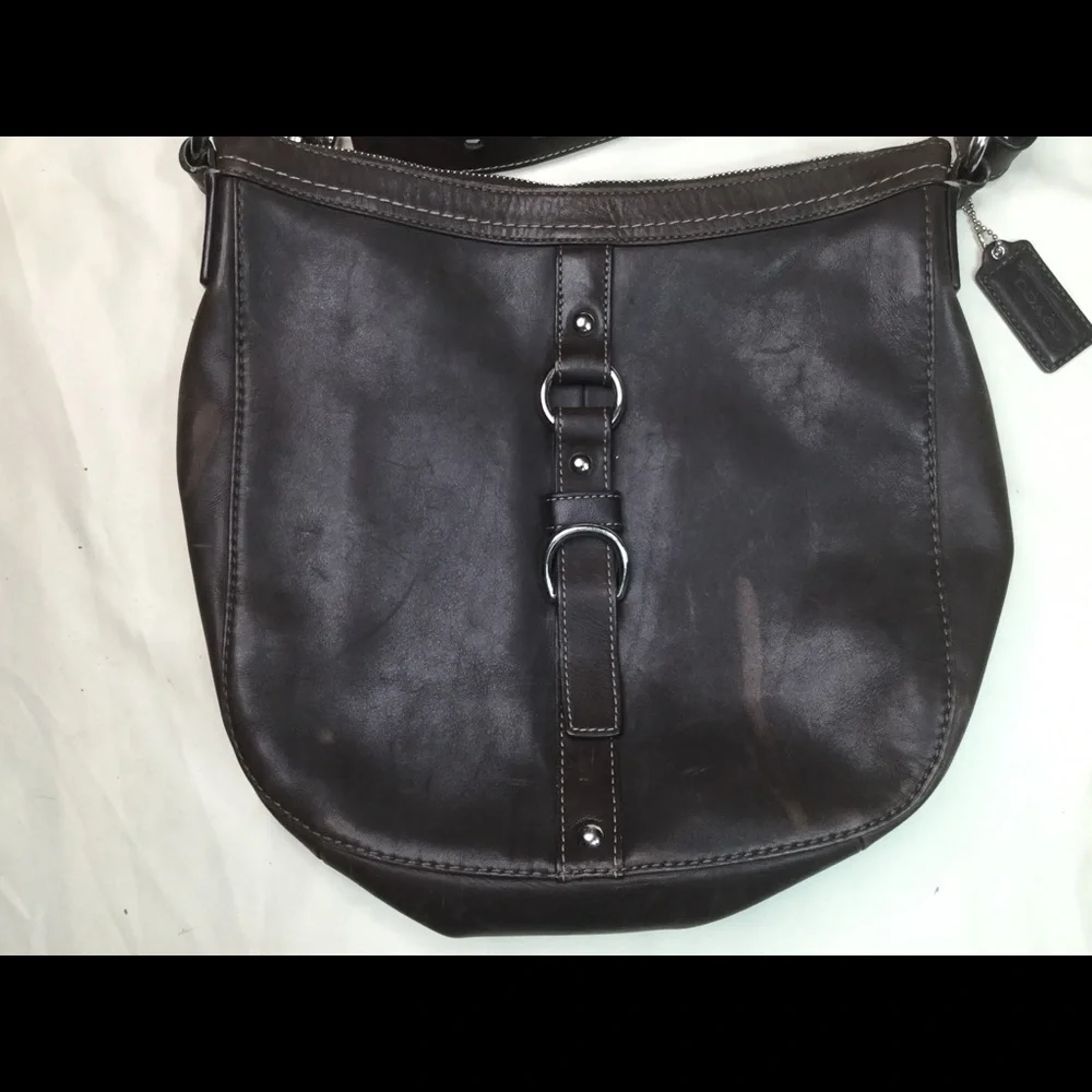 Coach Brown Leather Chelsea Hobo Crossbody READ